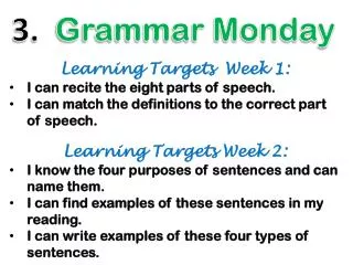 3. Grammar Monday