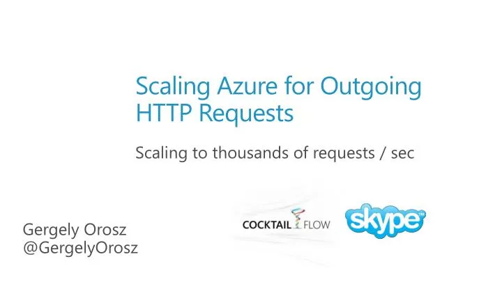 scaling azure for outgoing http requests