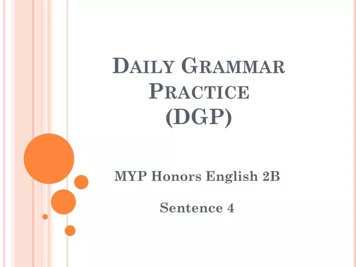 daily grammar practice dgp
