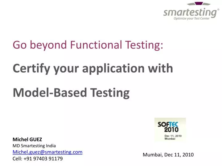 go beyond functional testing certify your application with model based testing