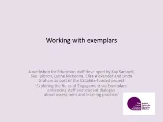 Working with exemplars