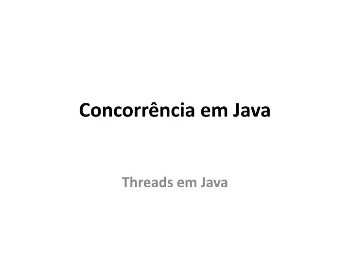 concorr ncia em java