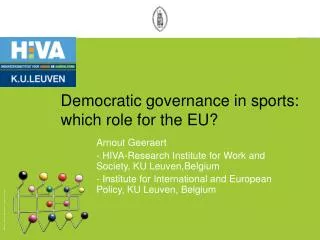 Democratic governance in sports : which role for the EU?
