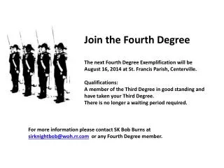 Join the Fourth Degree