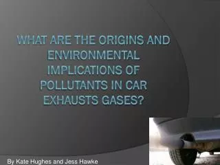 What are the origins and environmental implications of pollutants in car exhausts gases?