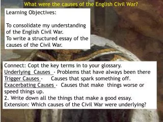 What were the causes of the English Civil War?