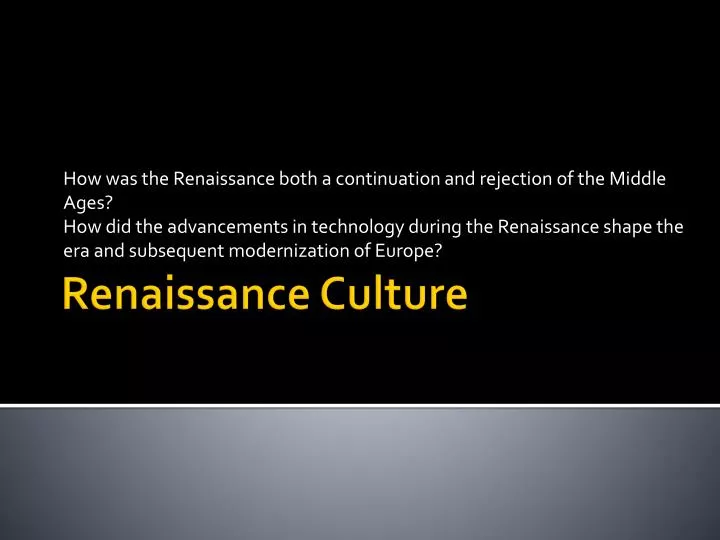 renaissance culture