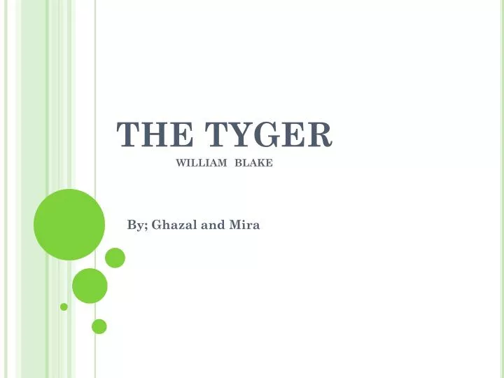 the tyger william blake