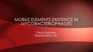 Mobile elements existence in mycobacteriophages