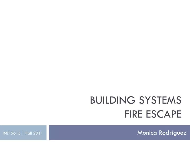 building systems fire escape