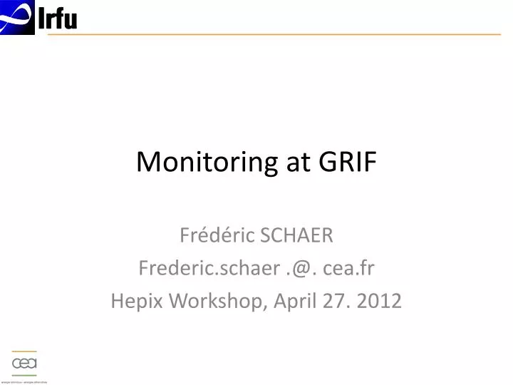 monitoring at grif