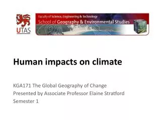 Human impacts on climate