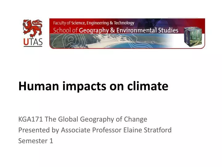 human impacts on climate