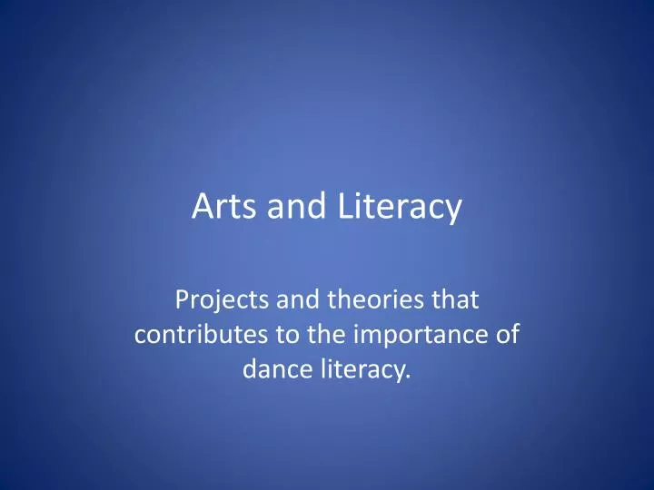 arts and literacy