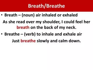 Breath/Breathe