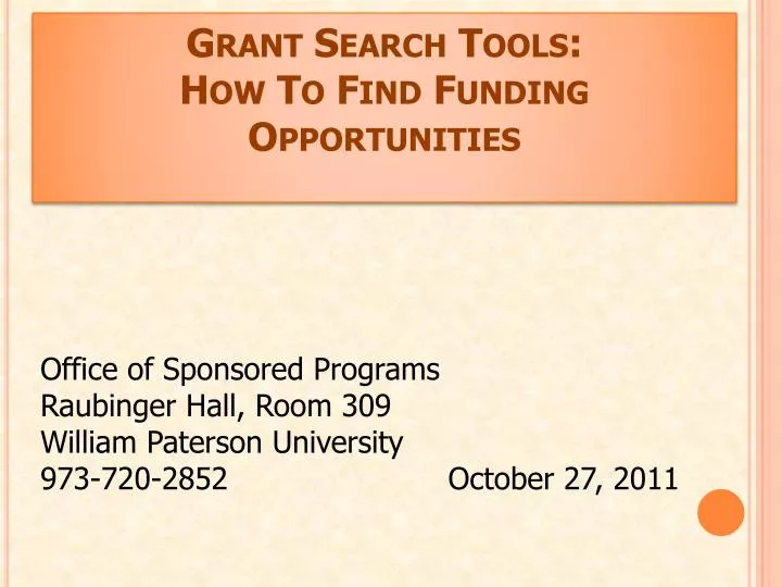 grant search tools how to find funding opportunities