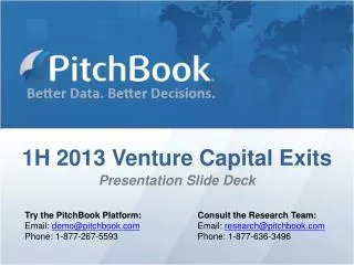 1H 2013 Venture Capital Exits Presentation Slide Deck