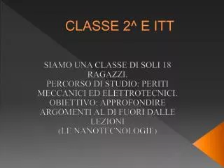 classe 2 e itt