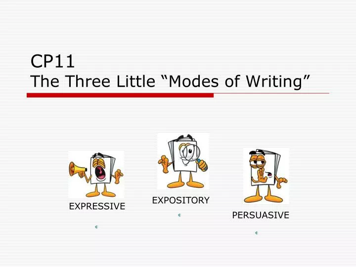 cp11 the three little modes of writing