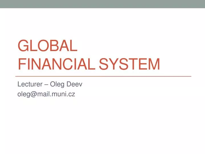 global financial system