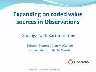 Expanding on coded value sources in Observations