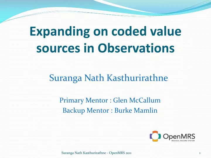 expanding on coded value sources in observations