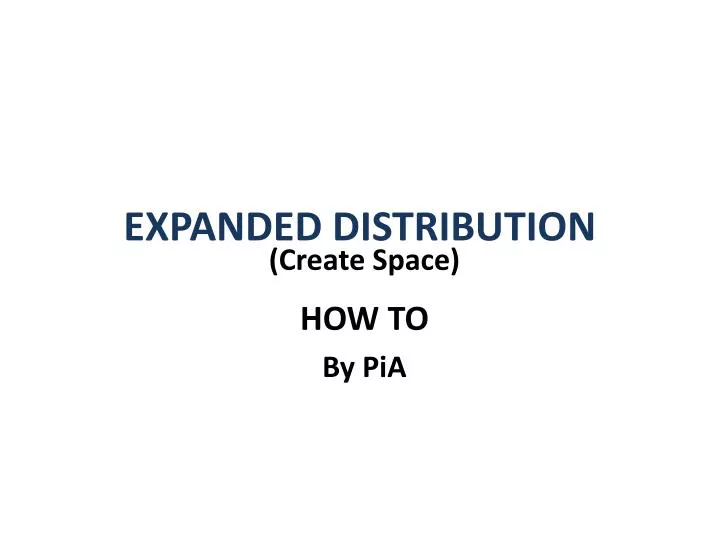 expanded distribution