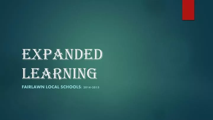 expanded learning