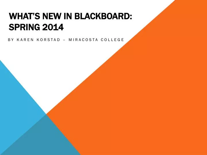 what s new in blackboard spring 2014
