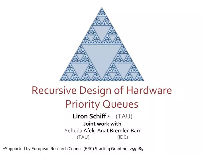 recursive design of hardware priority queues