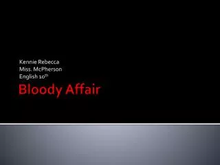 Bloody Affair