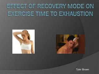 Effect of recovery mode on exercise time to exhaustion