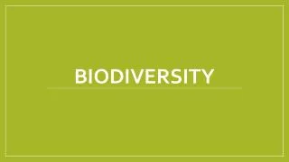 Biodiversity