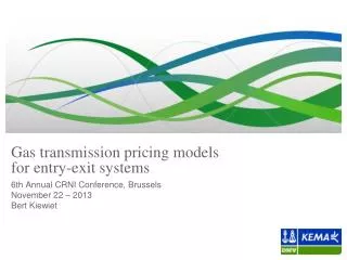 Gas transmission pricing models for entry-exit systems