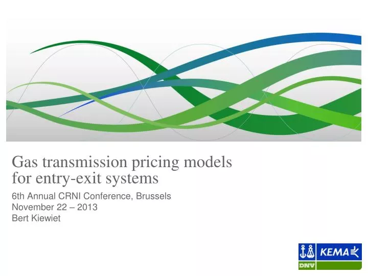 gas transmission pricing models for entry exit systems