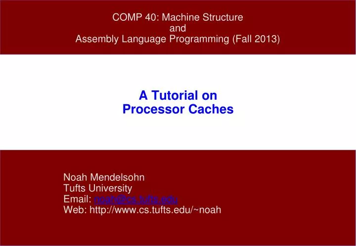 a tutorial on processor caches