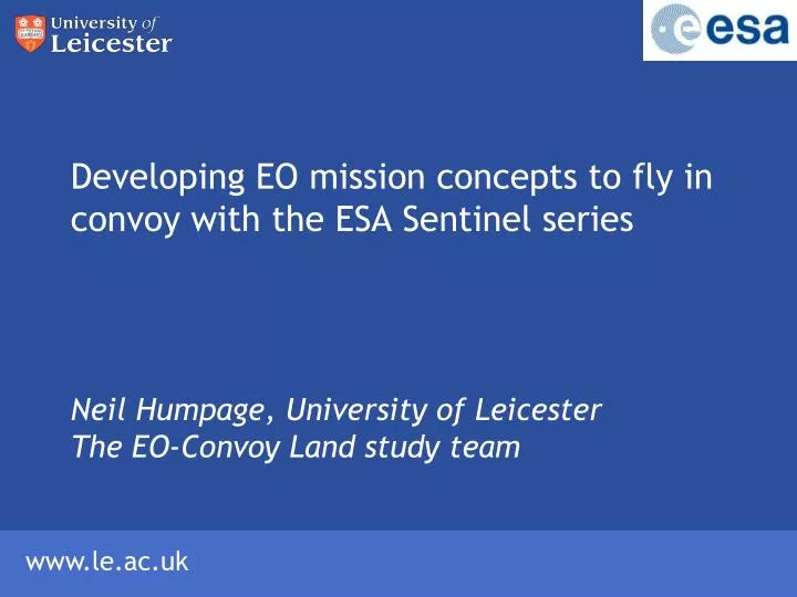 developing eo mission concepts to fly in convoy with the esa sentinel series