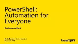 PowerShell: Automation for Everyone