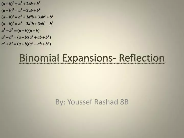 binomial expansions reflection