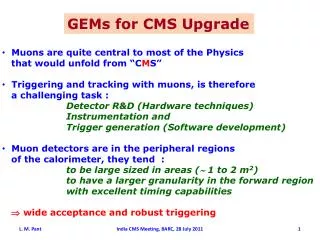 GEMs for CMS Upgrade