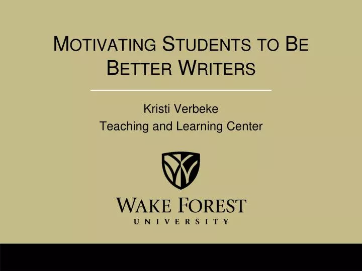 motivating students to be better writers