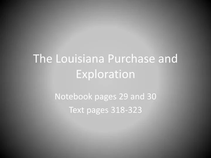 the louisiana purchase and exploration