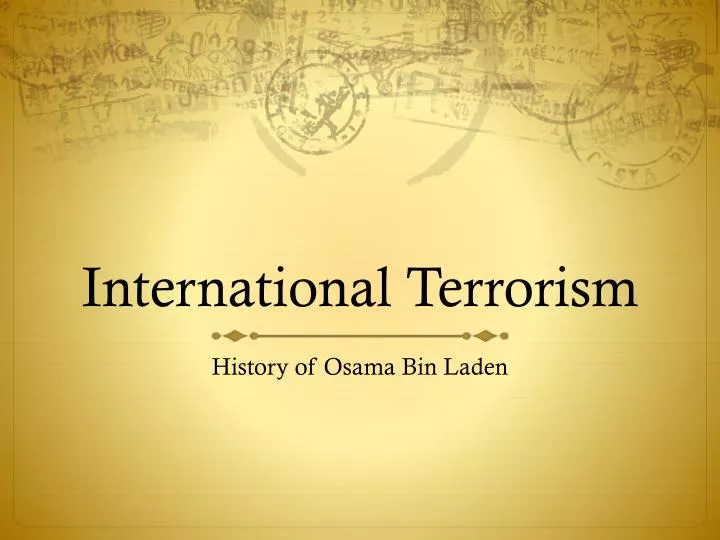 international terrorism