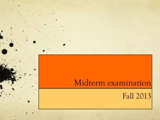 Midterm examination