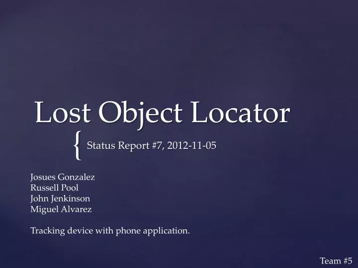 lost object locator