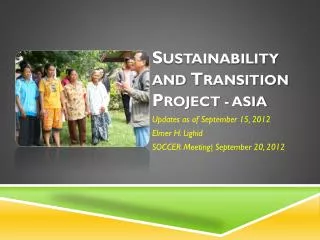 S ustainability and T ransition P roject - Asia