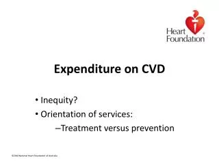 Expenditure on CVD