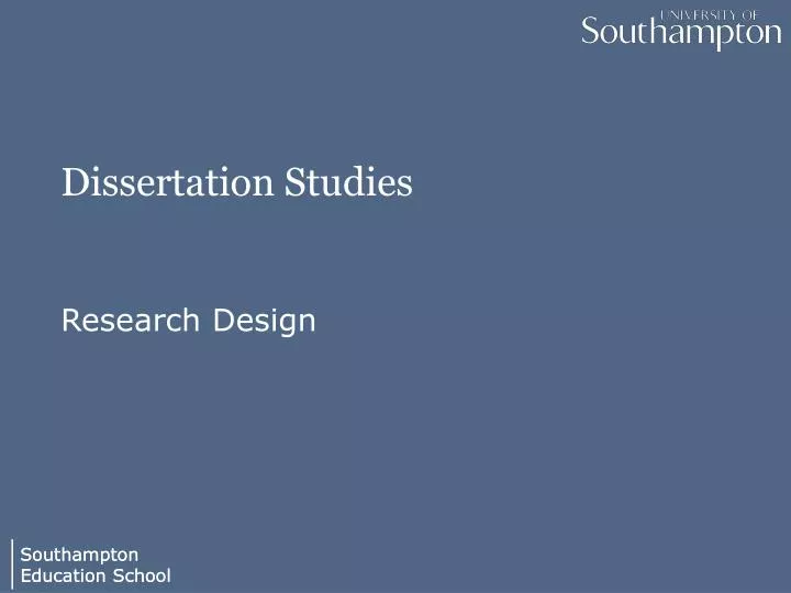 dissertation studies