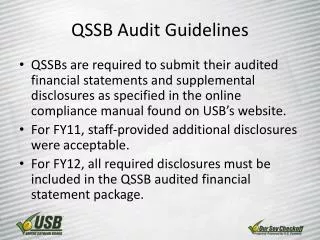 QSSB Audit Guidelines