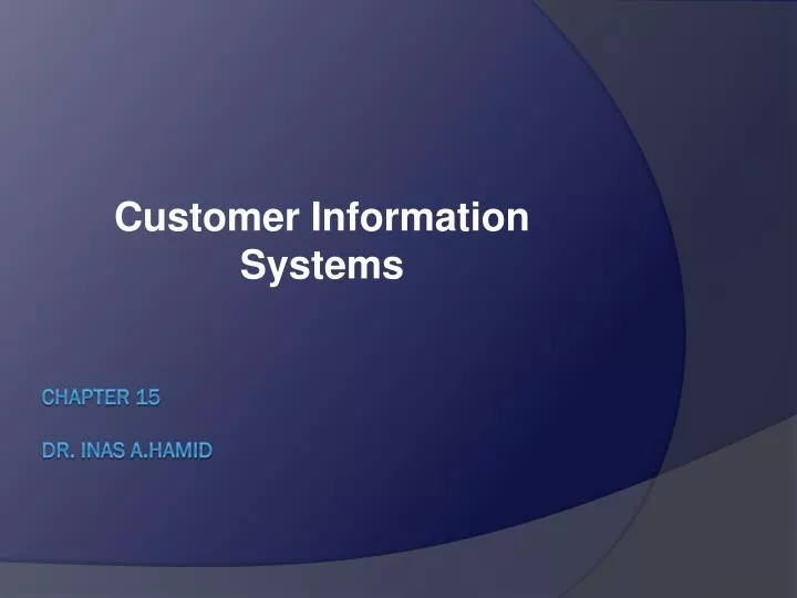 customer information systems